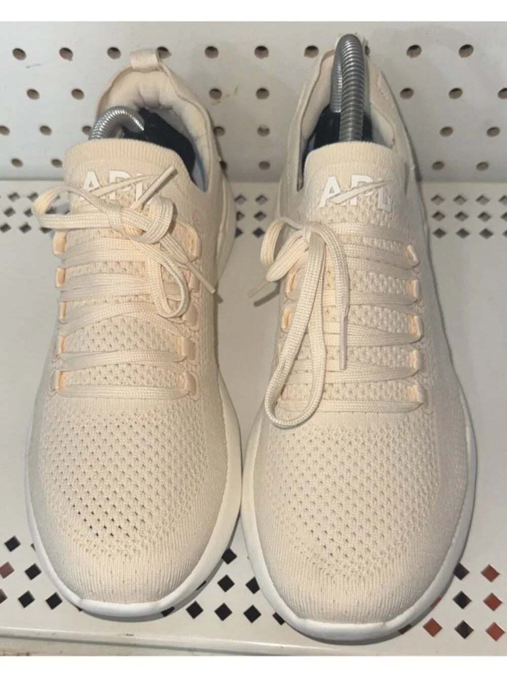 APL Women's Cream Knit Athletic Sneakers